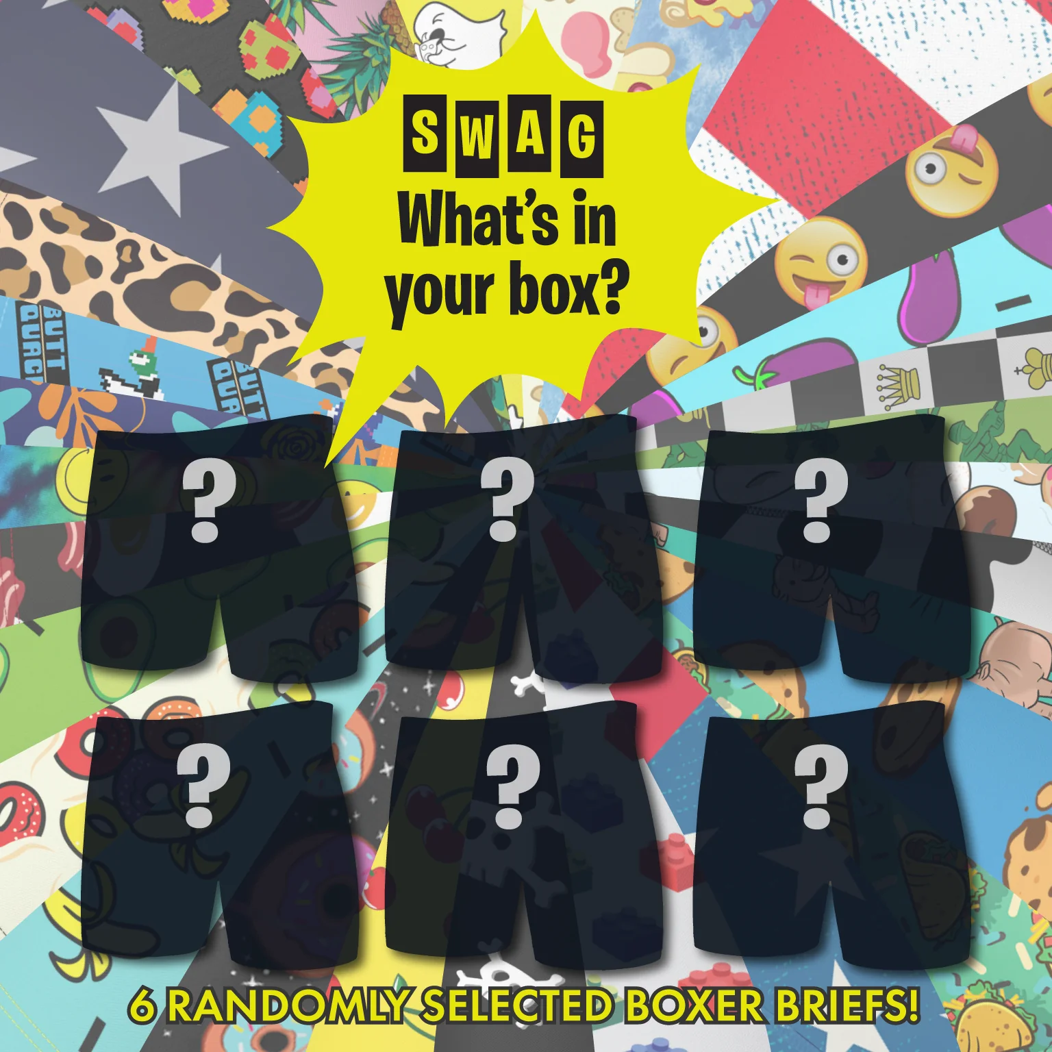 SWAG Pirate’s Booty Mystery Chest (6-Pack Boxer Briefs) - Image 2
