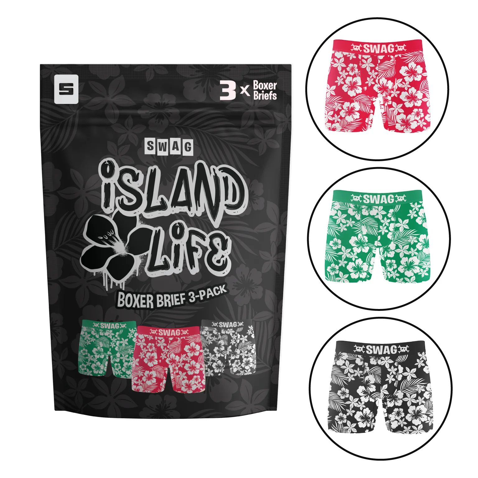 SWAG Island Life Boxer Brief 3-Pack