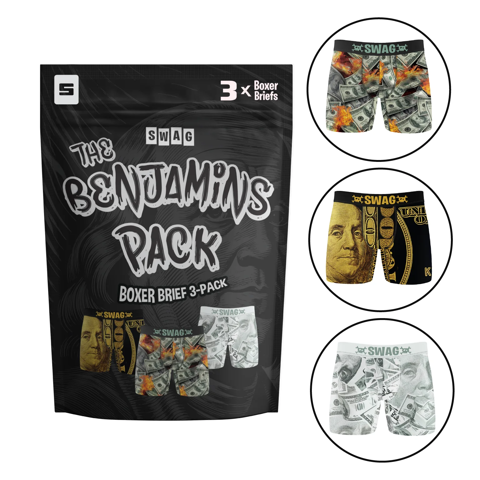 SWAG - Benjamins Pack Boxer Brief 3-Pack